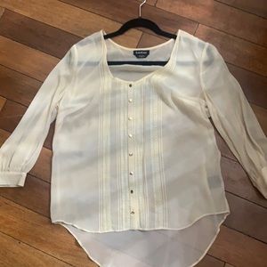 Cream color Bebe quarter sleeve blouse